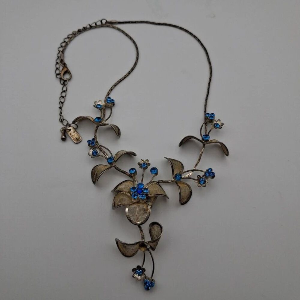 Vintage blue and silver necklace